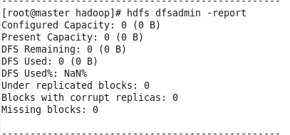 hdfs dfsadmin-report